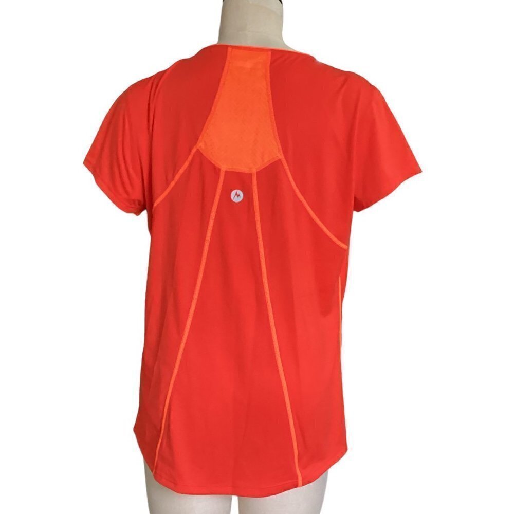 Marmot Running Top Womens Race Kate Logo Quick Dry UPF 50 T-shirt XL #162D - Picture 4 of 8